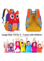 Toddler Backpack for Little Kids Water Resistance Kindergarten Preschool Cute Animal Cartoon Backpacks for Boys and Girls, Owl Fatio General Trading