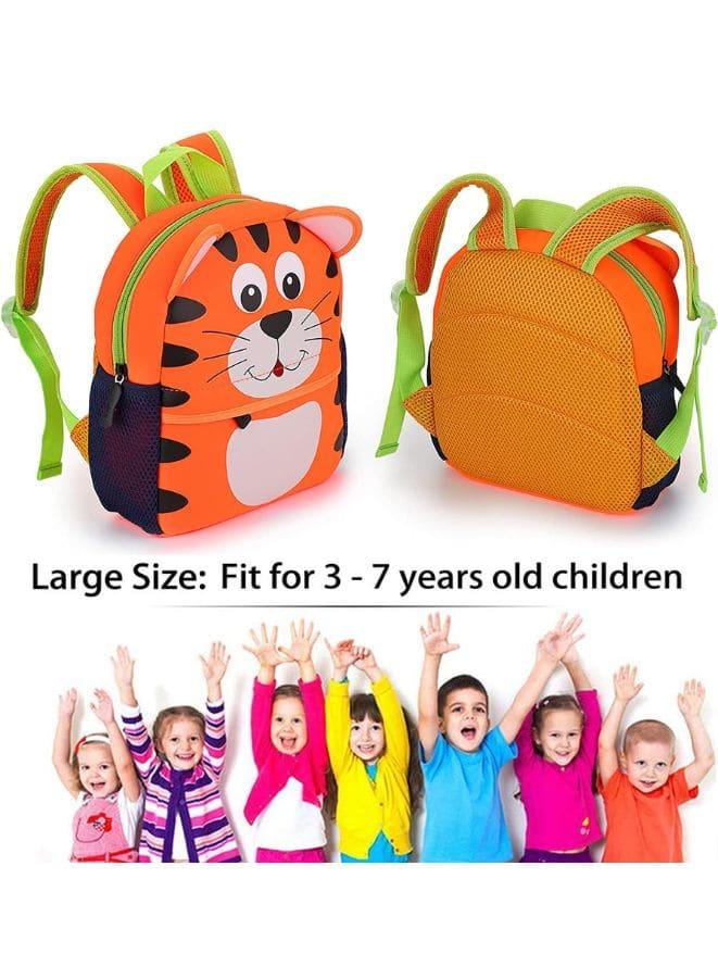 Toddler Backpack for Little Kids Water Resistance Kindergarten Preschool Cute Animal Cartoon Backpacks for Boys and Girls, Tiger Fatio General Trading