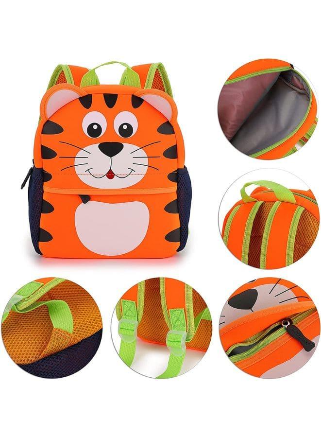 Toddler Backpack for Little Kids Water Resistance Kindergarten Preschool Cute Animal Cartoon Backpacks for Boys and Girls, Tiger Fatio General Trading