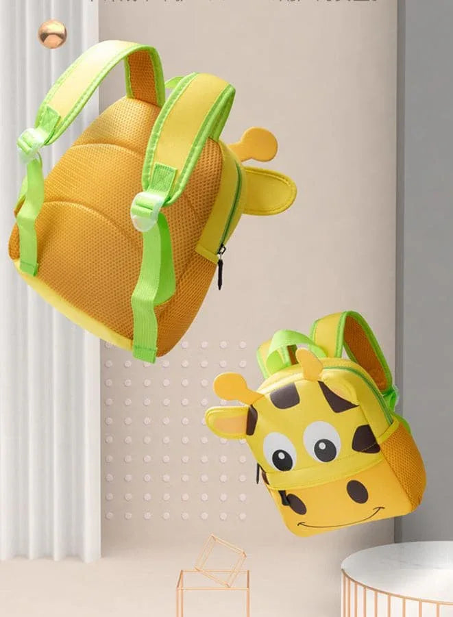 Toddler Backpack for Little Kids Water Resistance Kindergarten Preschool Cute Animal Cartoon Backpacks for Boys and Girls, Giraffe Fatio General Trading
