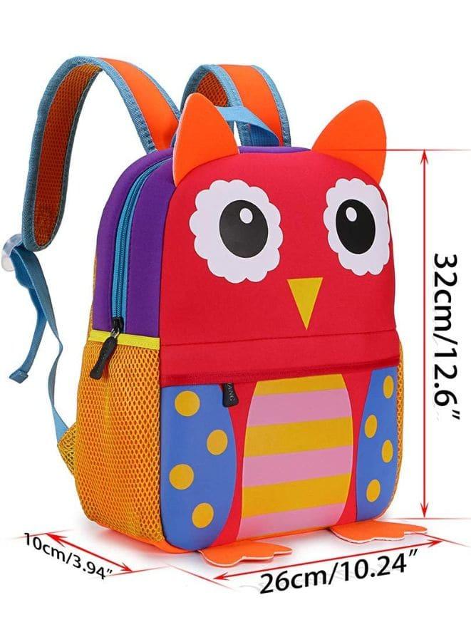 Toddler Backpack for Little Kids Water Resistance Kindergarten Preschool Cute Animal Cartoon Backpacks for Boys and Girls, Owl Fatio General Trading