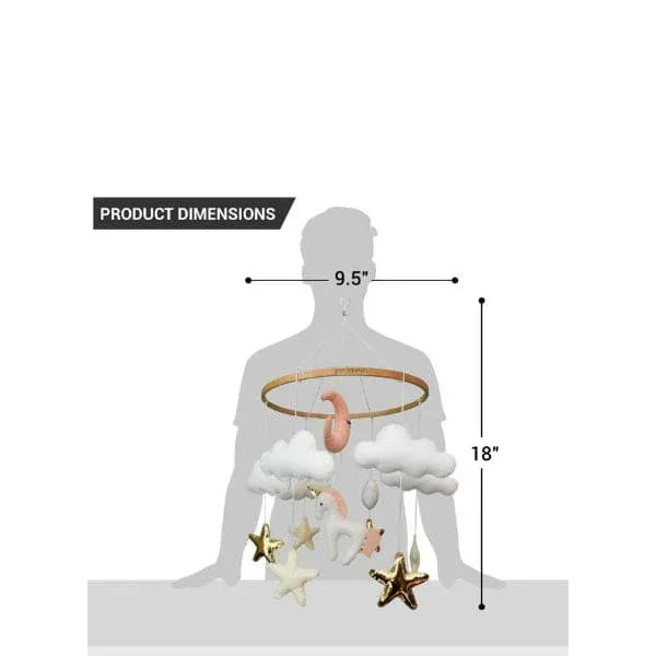 Unicorn Baby Crib Nursery Mobile Wall Hanging Decor, Baby Crib Mobile for Infants Ceiling Mobile, Cute and Adorable Hanging Decorations Fatio General Trading