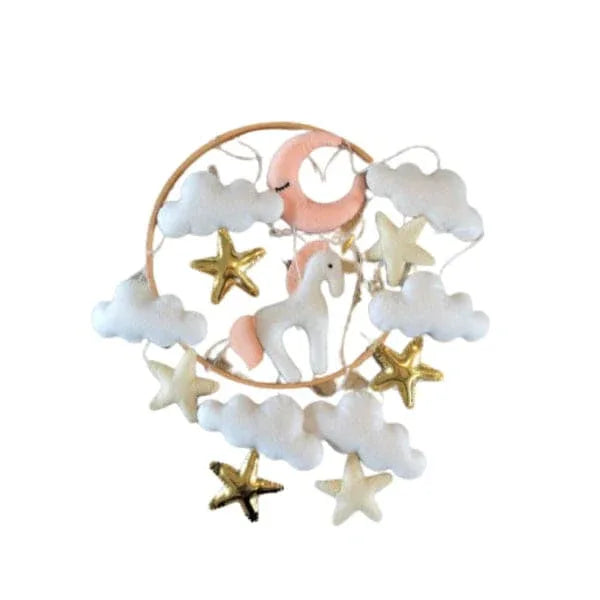 Unicorn Baby Crib Nursery Mobile Wall Hanging Decor, Baby Crib Mobile for Infants Ceiling Mobile, Cute and Adorable Hanging Decorations Fatio General Trading