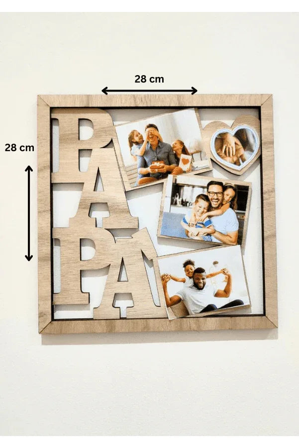 Unique Fathers Day Wooden Photo Frame for desk (Father's Day Gift Idea) Fatio General Trading