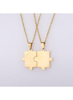 Unique Matching Puzzle Pieces Necklaces for Couples Set - Make a Statement with Your Accessories Fatio General Trading