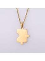 Unique Matching Puzzle Pieces Necklaces for Couples Set - Make a Statement with Your Accessories Fatio General Trading