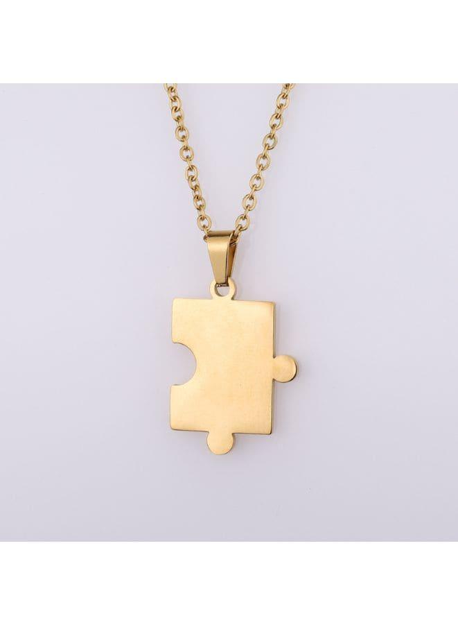 Unique Matching Puzzle Pieces Necklaces for Couples Set - Make a Statement with Your Accessories Fatio General Trading