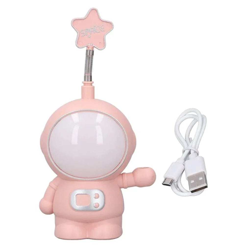 USB Rechargeable Astronaut Table Lamp, LED Table Lamp, ABS Material, USB Charging, 2 Light Modes for Home Table Fatio General Trading