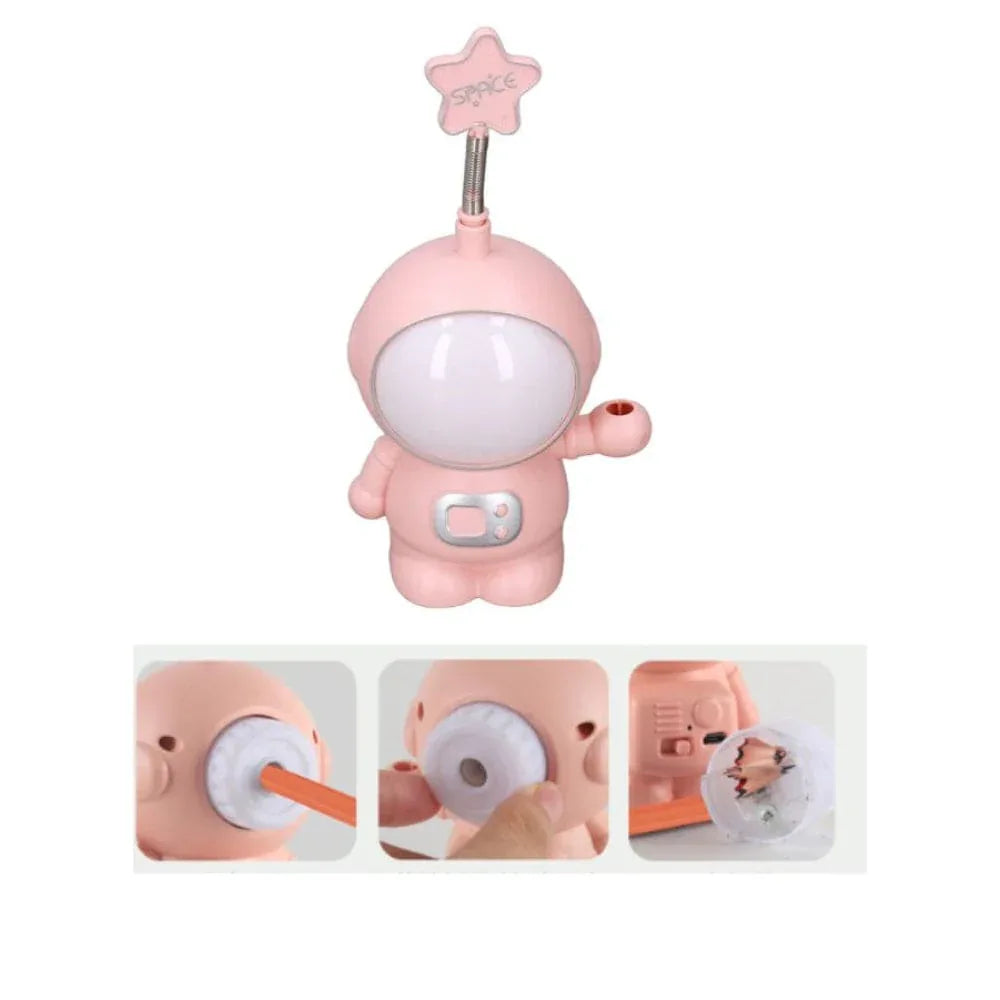 USB Rechargeable Astronaut Table Lamp, LED Table Lamp, ABS Material, USB Charging, 2 Light Modes for Home Table Fatio General Trading