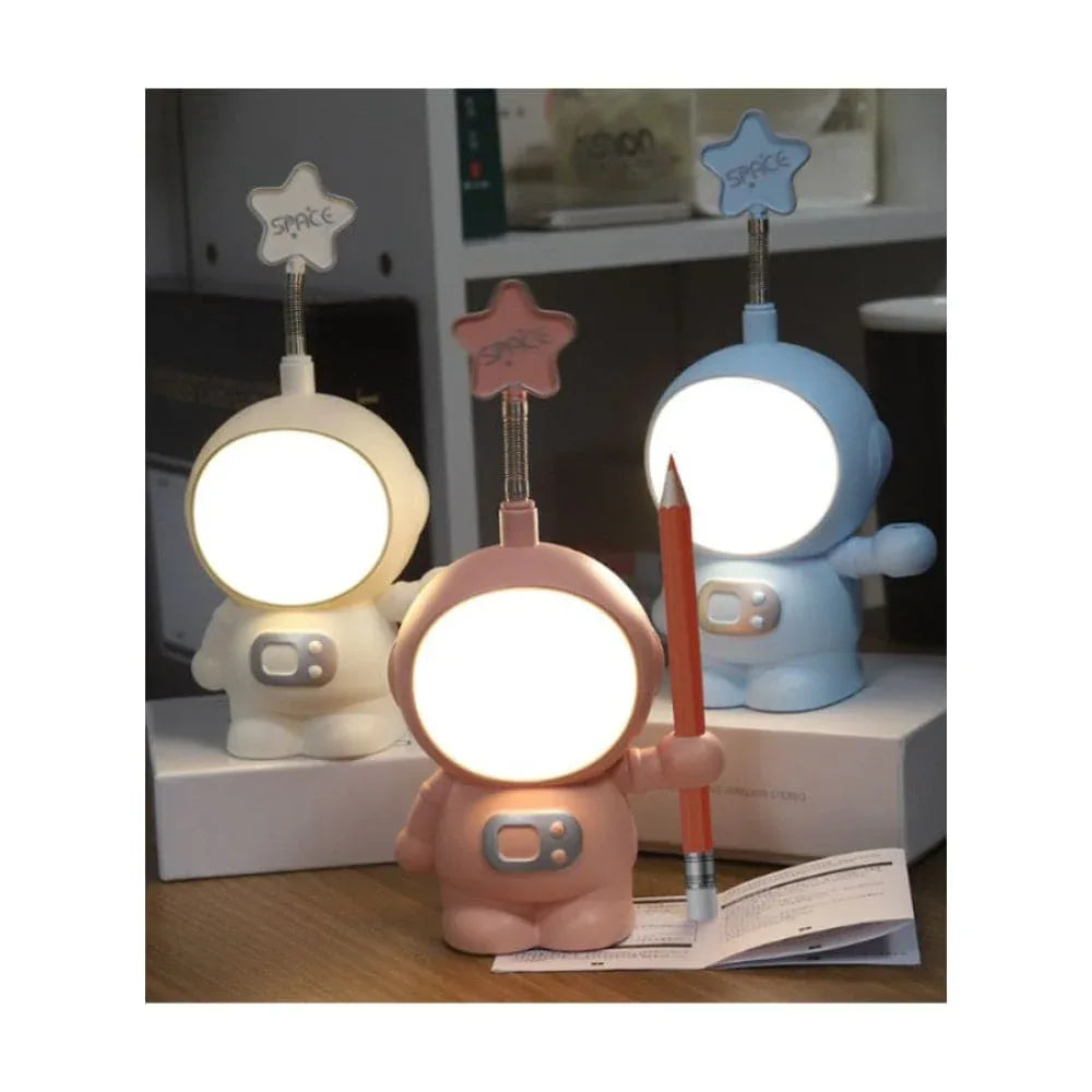 USB Rechargeable Astronaut Table Lamp, LED Table Lamp, ABS Material, USB Charging, 2 Light Modes for Home Table Fatio General Trading