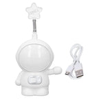 USB Rechargeable Astronaut Table Lamp, LED Table Lamp, ABS Material, USB Charging, 2 Light Modes for Home Table Fatio General Trading