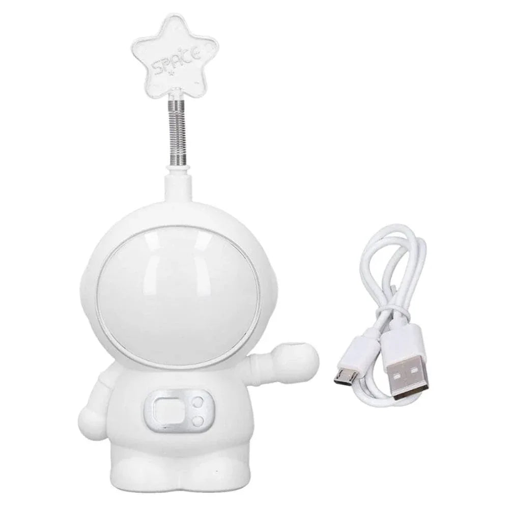 USB Rechargeable Astronaut Table Lamp, LED Table Lamp, ABS Material, USB Charging, 2 Light Modes for Home Table Fatio General Trading