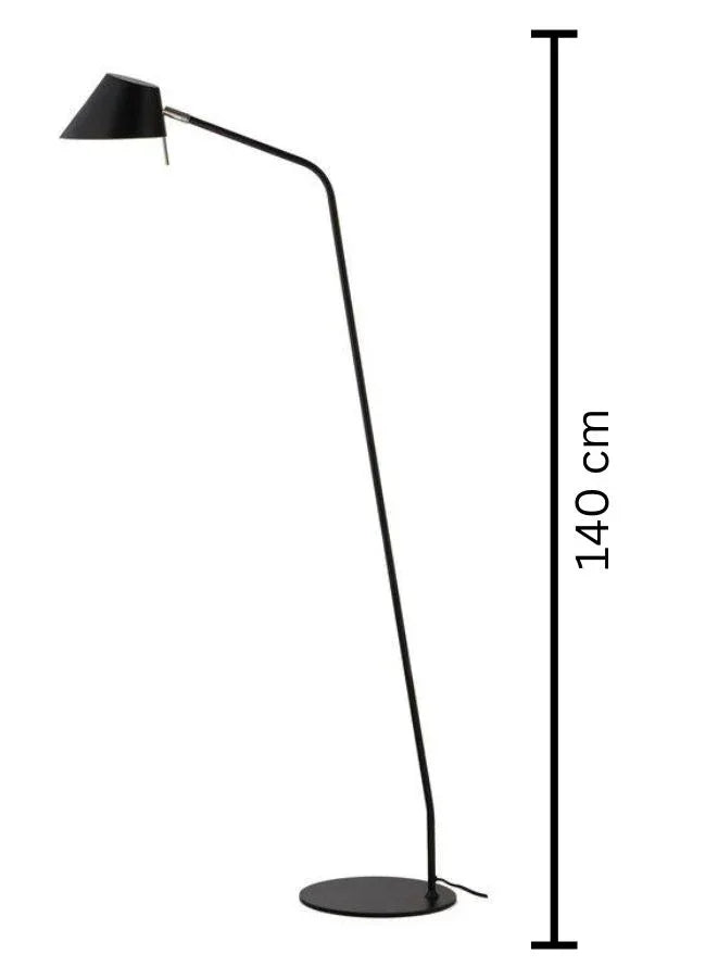 Office Floor Lamp - Sleek Black Matte Steel for Professional Spaces size