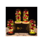 Valentines Day Gifts for Her, Valentine Rose Gift for Her Anniversary Birthday Party Beauty and The Beast Rose Flowers Artificial Rose Flower Gift on Preserved Rose Unique Gift for Wife Fatio General Trading