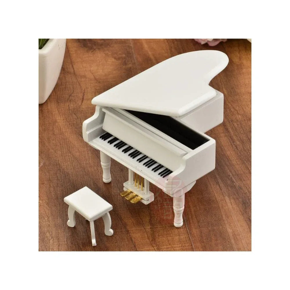 Vintage Windup Wooden Piano Music Box With Classical Music Tunes, Creative, Cute And Romantic Musical Gift for Birthday, Valentine, Christmas Fatio General Trading