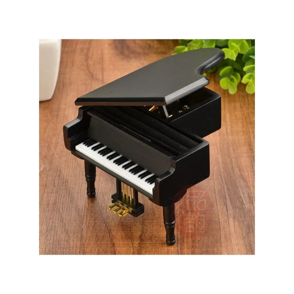 Vintage Windup Wooden Piano Music Box With Classical Music Tunes, Creative, Cute And Romantic Musical Gift for Birthday, Valentine, Christmas Fatio General Trading