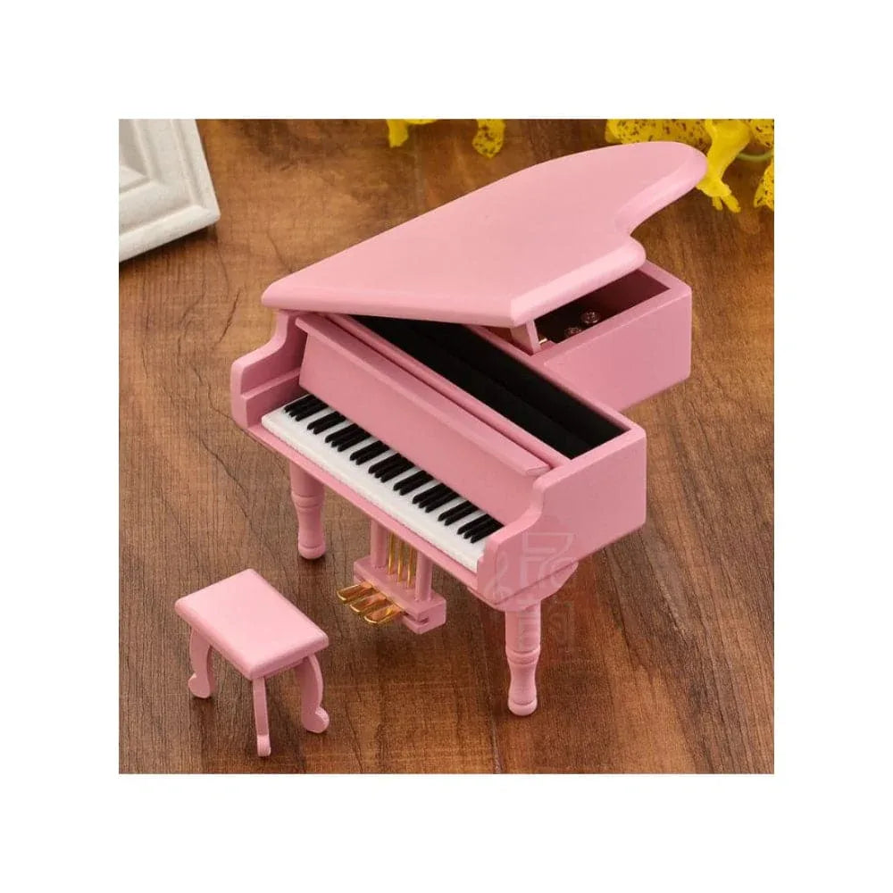 Vintage Windup Wooden Piano Music Box With Classical Music Tunes, Creative, Cute And Romantic Musical Gift for Birthday, Valentine, Christmas Fatio General Trading