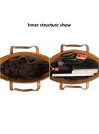 Women's 4-Piece Leather Tote Bag, Top-Handle Shoulder Bag, Blue/Patchwork Fatio General Trading