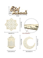 Wooden Eid Mubarak Decoration English Alphabet Crafts DIY Letters for Eid Mubarak Festival Themed Materials Fatio General Trading