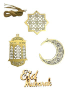 Wooden Eid Mubarak Decoration English Alphabet Crafts DIY Letters for Eid Mubarak Festival Themed Materials Fatio General Trading