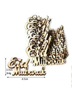 Wooden Eid Mubarak Decoration English Alphabet Crafts DIY Letters for Eid Mubarak Ramadan Festival Themed Materials Fatio General Trading