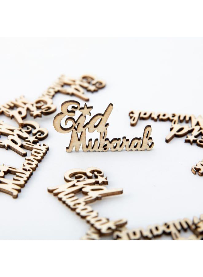 Wooden Eid Mubarak Decoration English Alphabet Crafts DIY Letters for Eid Mubarak Ramadan Festival Themed Materials Fatio General Trading