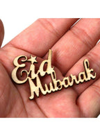 Wooden Eid Mubarak Decoration English Alphabet Crafts DIY Letters for Eid Mubarak Ramadan Festival Themed Materials Fatio General Trading
