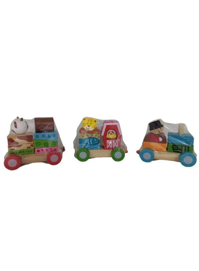Wooden Farm Train- Kids Toys Fatio General Trading