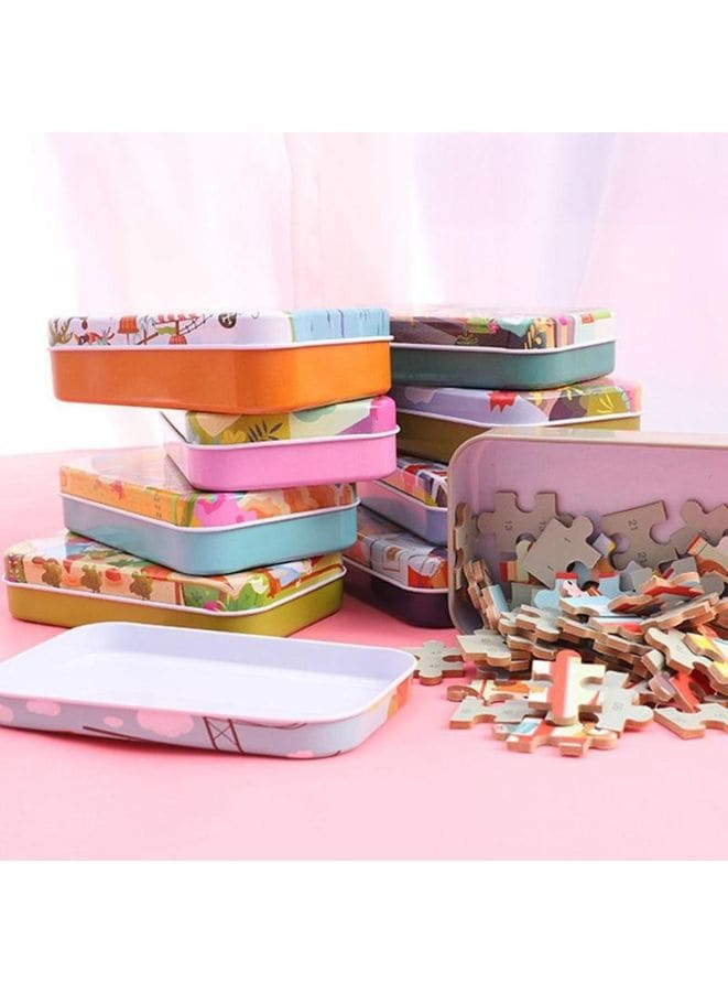 Wooden Jigsaw 120 Pieces Cartoon Animals Fairy Tales Puzzles Children Wood Early Learning Set Montessori Education Toy Kids Gift, Gnomes Fatio General Trading