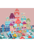 Wooden Large Education 165 pieces colorful city scene traffic bucket 36+ month children's toy building blocks Fatio General Trading