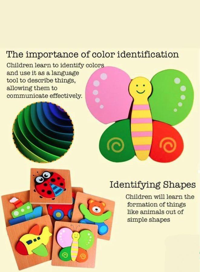 Wooden Puzzles for Kids Boys and Girls Pets Set Pack of 4 Fatio General Trading