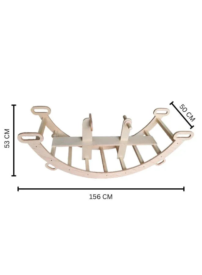 Wooden See-saw, Rocker or Climber for kids, Wooden Kid's Furniture Seesaw for kids aged 2 to 8 years old, Authentic Wooden Kid's Furniture Toy Fatio General Trading