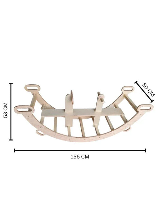 Wooden See-saw, Rocker or Climber for kids, Wooden Kid's Furniture Seesaw for kids aged 2 to 8 years old, Authentic Wooden Kid's Furniture Toy Fatio General Trading