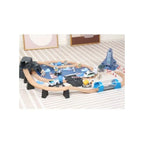 Wooden Space Rail Track Set Kids Toys Wood Puzzle Austronaut Rail Transit Electric Train Track For Space Shuttle Children Toy Fatio General Trading