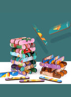 Wooden Toy 3D Double-sided Jigsaw Bar Puzzles Children’s Creative Story Stacking Matching Puzzle Early Educational Toys Fatio General Trading