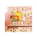 Wooden Toy for Alphabet, Math and General Skill Learning Educational Wooden Toy for kids, Wooden Educational Toy for Learning Math, Numbers, and General Skills (19 x 32 x 4 cm) Fatio General Trading