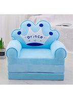 Foldable Toddler Chair Lounger for Kids, Removable and Washable Lazy Sleeping Sofa for Kids, Baby Sofa Bed Foldable Chair, Blue Prince