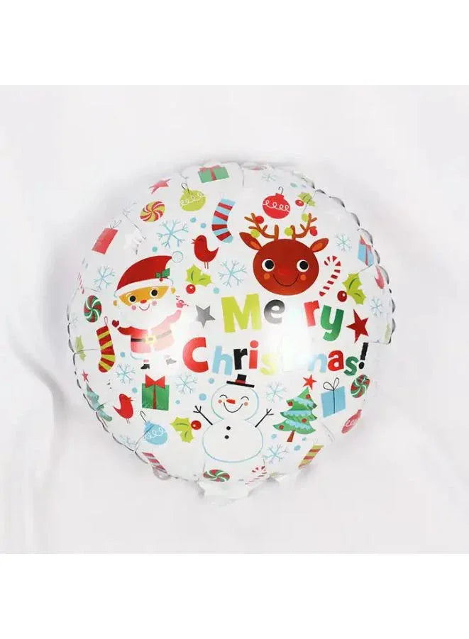 6-Piece Christmas Celebration Balloon Pack for Festive Decorations (6 Different Designs)