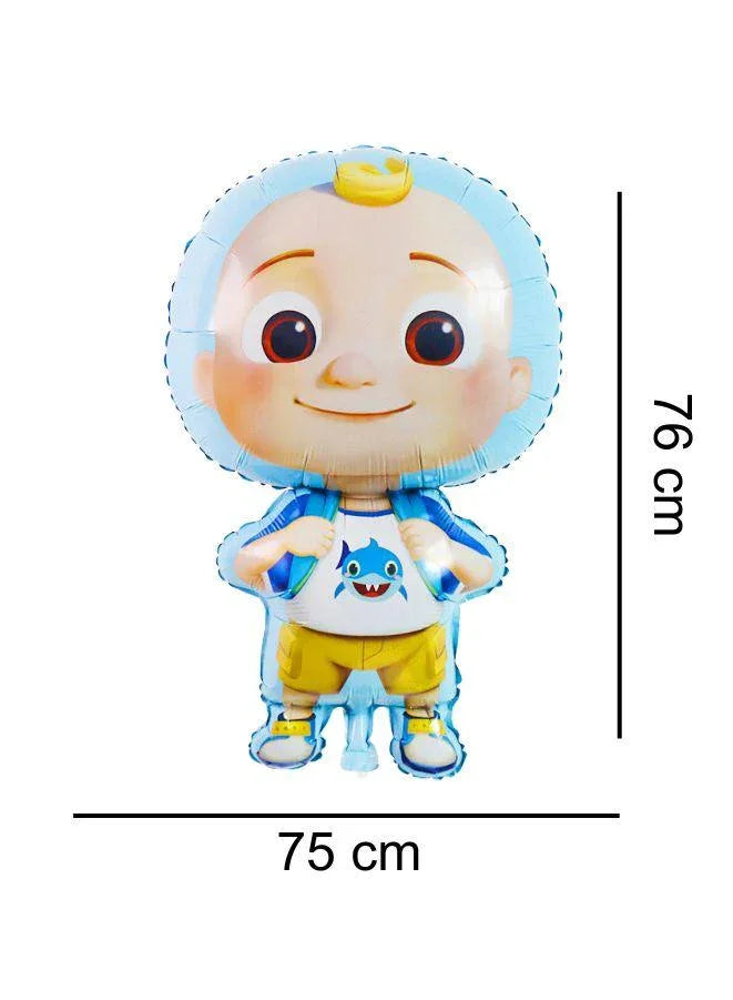 2 pc Cocomelon Character Ballon Set , Giant balloon for Kids Party, Birthday Double Sided Foil Balloon