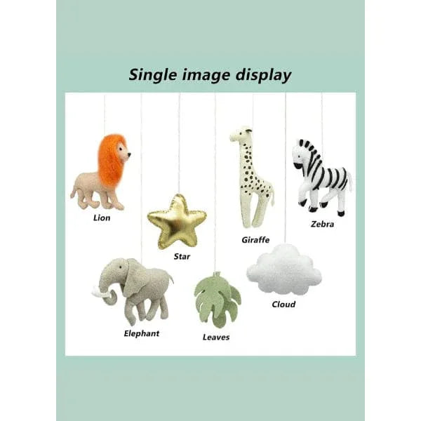 Zoo Animals Baby Crib Nursery Mobile Wall Hanging Decor, Baby Crib Mobile for Infants Ceiling Mobile, Cute and Adorable Hanging Decorations Fatio General Trading