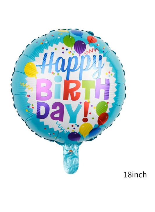 1 pc 18 Inch Birthday Party Balloons Large Size Happy Birthday Blue Foil Balloon Adult & Kids Party Theme Decorations for Birthday, Anniversary, Baby Shower Fatio General Trading