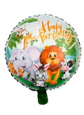 1 pc 18 Inch Birthday Party Balloons Large Size Happy Birthday Jungle 2 Foil Balloon Adult & Kids Party Theme Decorations for Birthday, Anniversary, Baby Shower Fatio General Trading