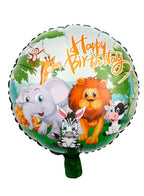 1 pc 18 Inch Birthday Party Balloons Large Size Happy Birthday Jungle 2 Foil Balloon Adult & Kids Party Theme Decorations for Birthday, Anniversary, Baby Shower Fatio General Trading