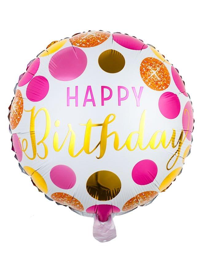 1 pc 18 Inch Birthday Party Balloons Large Size Happy Birthday Pink Foil Balloon Adult & Kids Party Theme Decorations for Birthday, Anniversary, Baby Shower Fatio General Trading