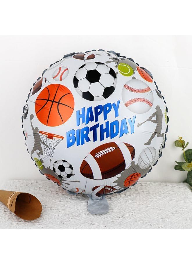 1 pc 18 Inch Birthday Party Balloons Large Size Happy Birthday Sports Foil Balloon Adult & Kids Party Theme Decorations for Birthday, Anniversary, Baby Shower Fatio General Trading