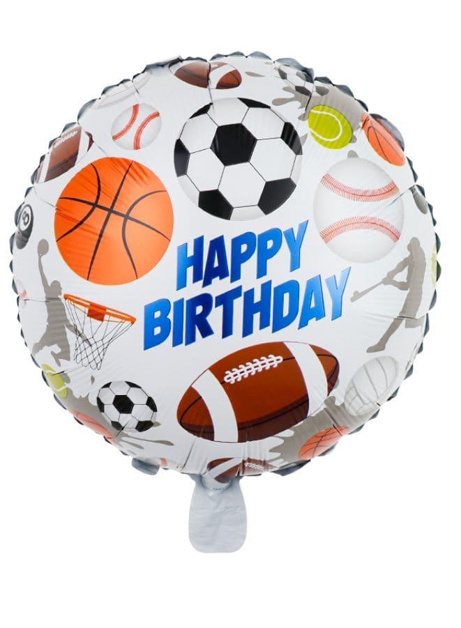 1 pc 18 Inch Birthday Party Balloons Large Size Happy Birthday Sports Foil Balloon Adult & Kids Party Theme Decorations for Birthday, Anniversary, Baby Shower Fatio General Trading