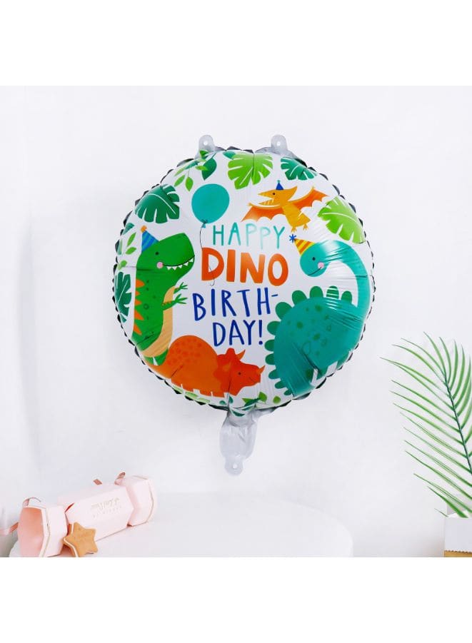 1 pc 18 Inch Birthday Party Balloons Large Size Happy Dino Birthday Foil Balloon Adult & Kids Party Theme Decorations for Birthday, Anniversary, Baby Shower Fatio General Trading