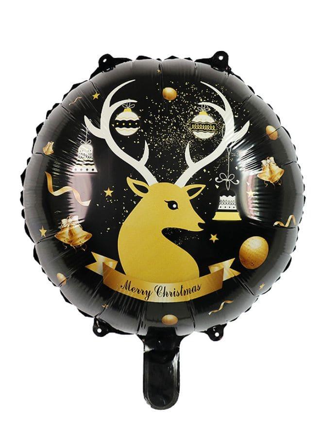 1 pc 18 Inch Christmas Party Balloons Large Size Deer Black Foil Balloon Adult & Kids Party Theme Decorations for Birthday, Anniversary, Baby Shower Fatio General Trading