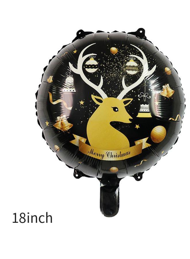 1 pc 18 Inch Christmas Party Balloons Large Size Deer Black Foil Balloon Adult & Kids Party Theme Decorations for Birthday, Anniversary, Baby Shower Fatio General Trading