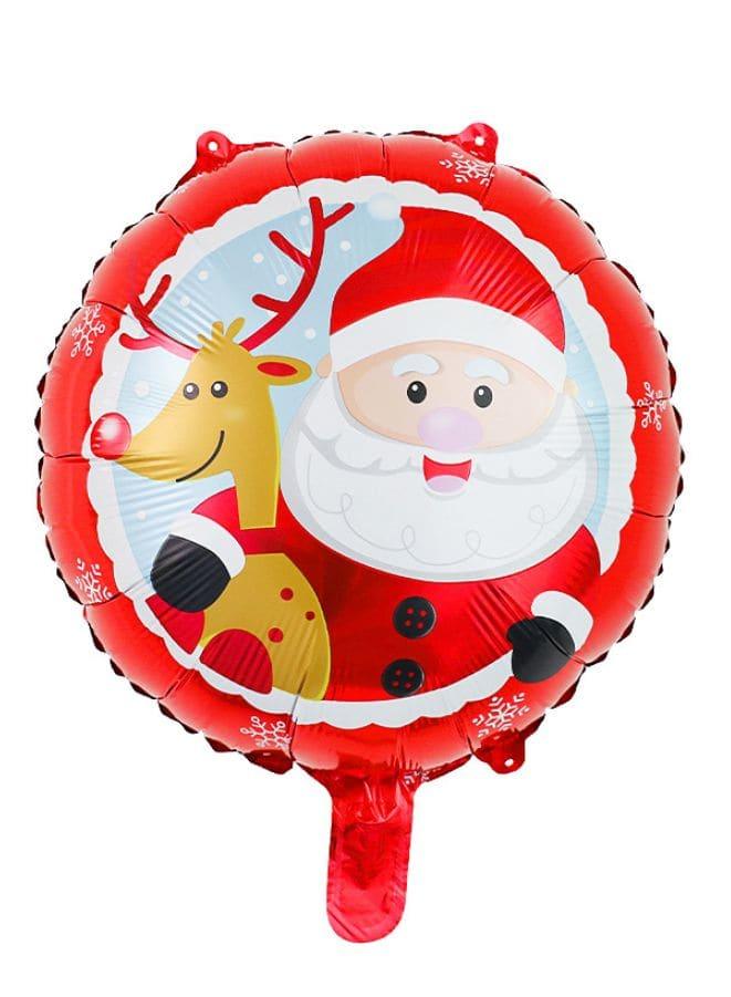 1 pc 18 Inch Christmas Party Balloons Large Size Santa and Deer Foil Balloon Adult & Kids Party Theme Decorations for Birthday, Anniversary, Baby Shower Fatio General Trading